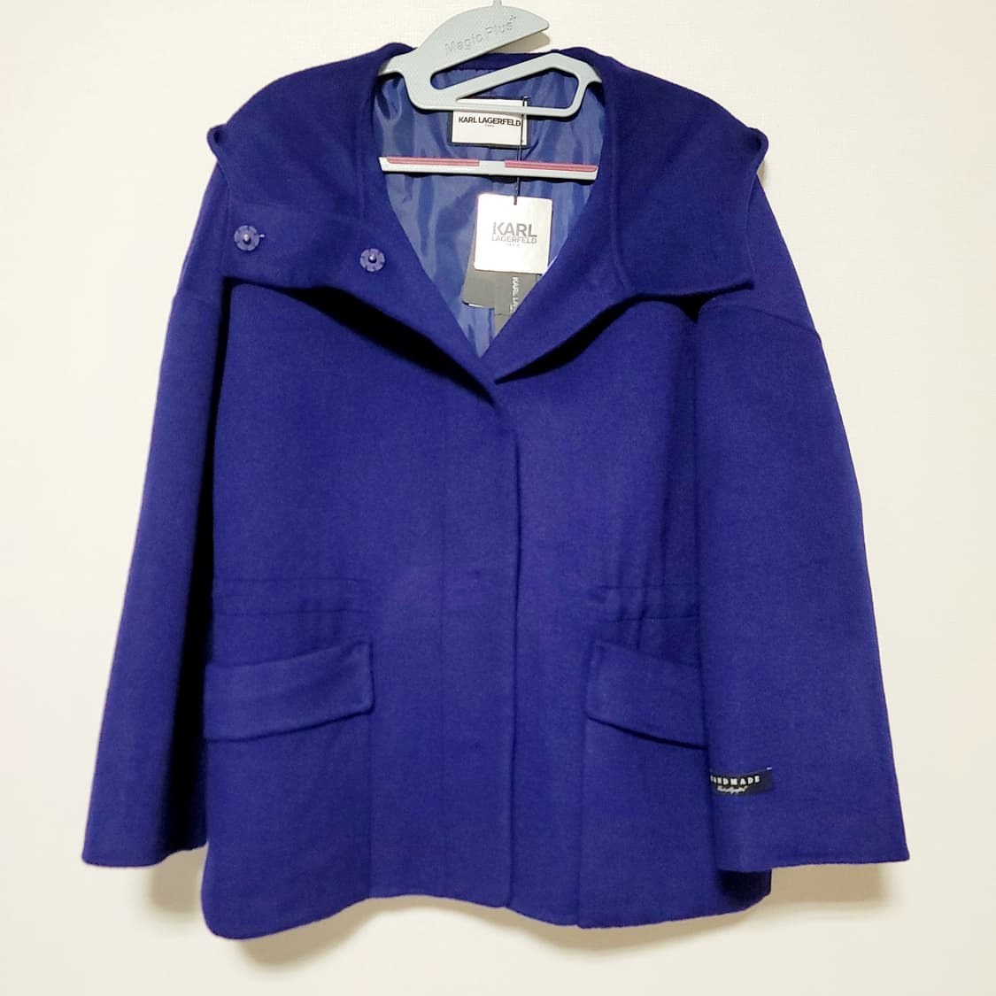 칼라거펠트 울혼방 핸드메이드 후드 코트 (55-88) 택달린 새상품 상품이미지1