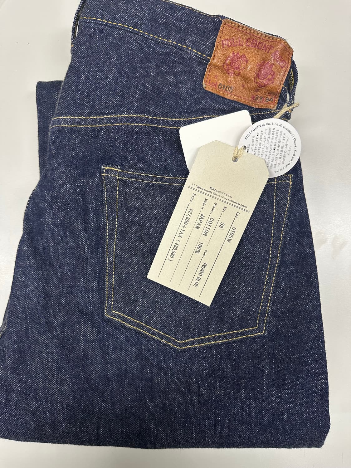 풀카운트 0105w 33사이즈 새상품 상품이미지1