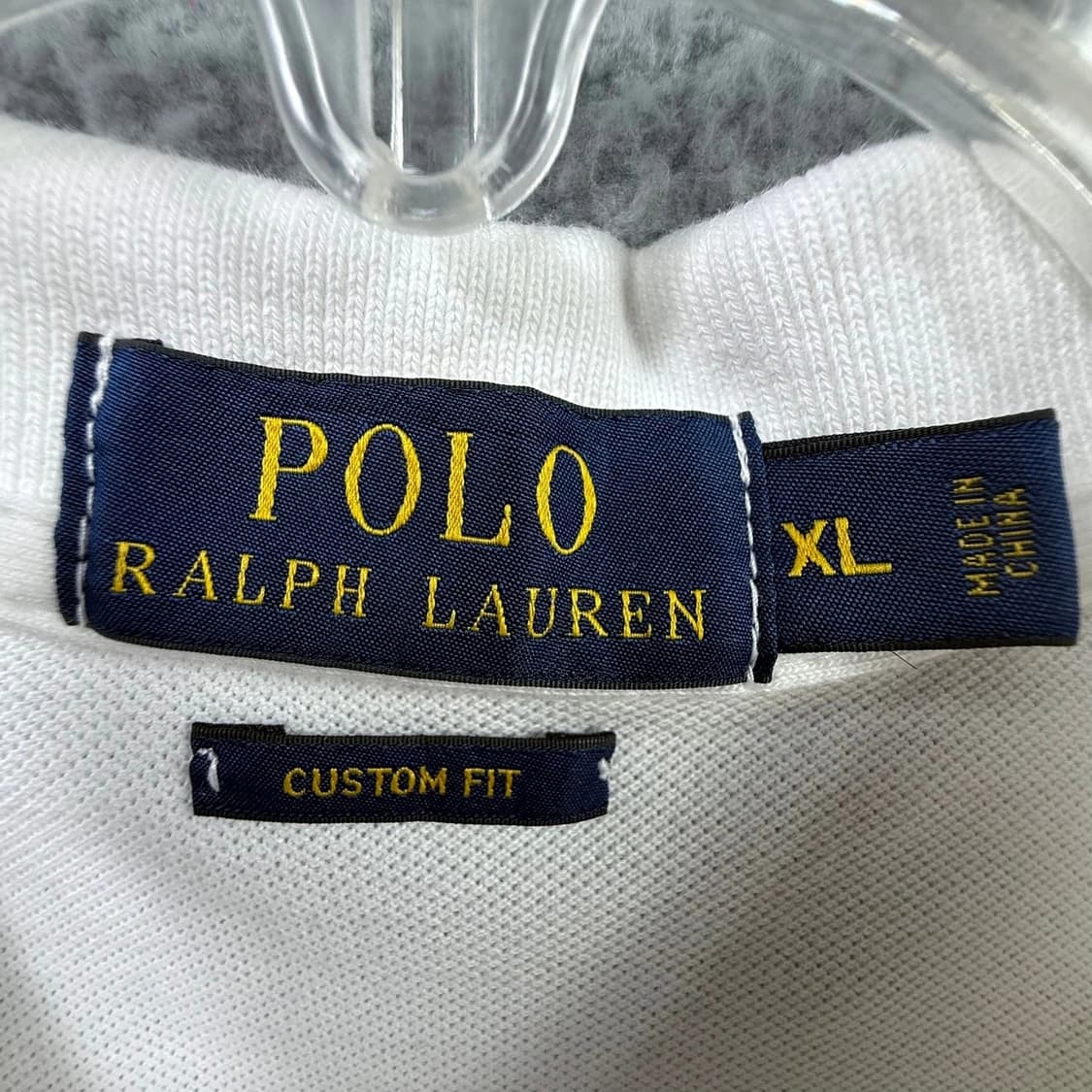 폴로 랄프로렌 커스텀 슬림핏 빅포니 반팔 카라티 화이트 블랙 상품이미지5