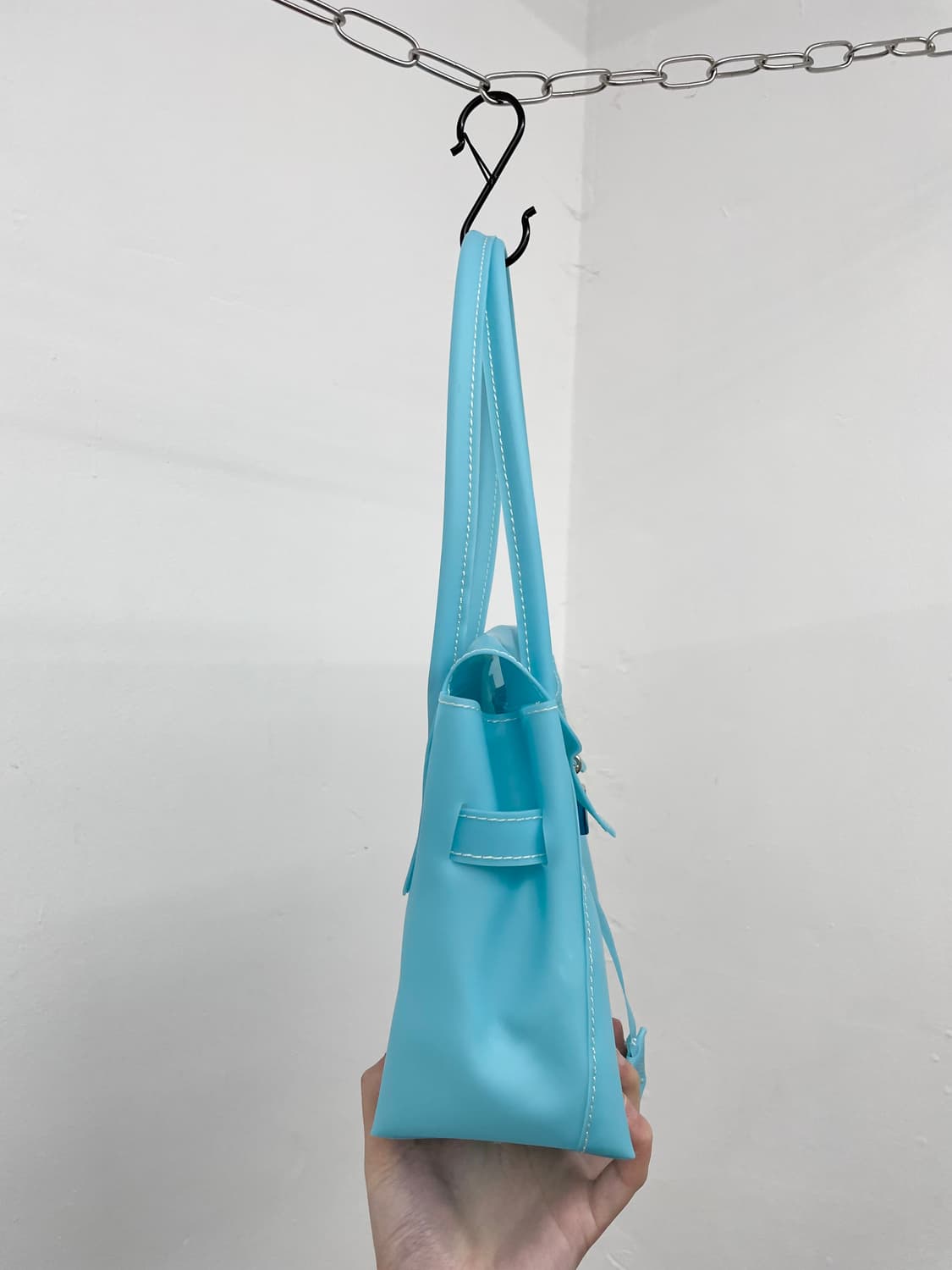 블루 미니 젤리 버킨백🩵 상품이미지6