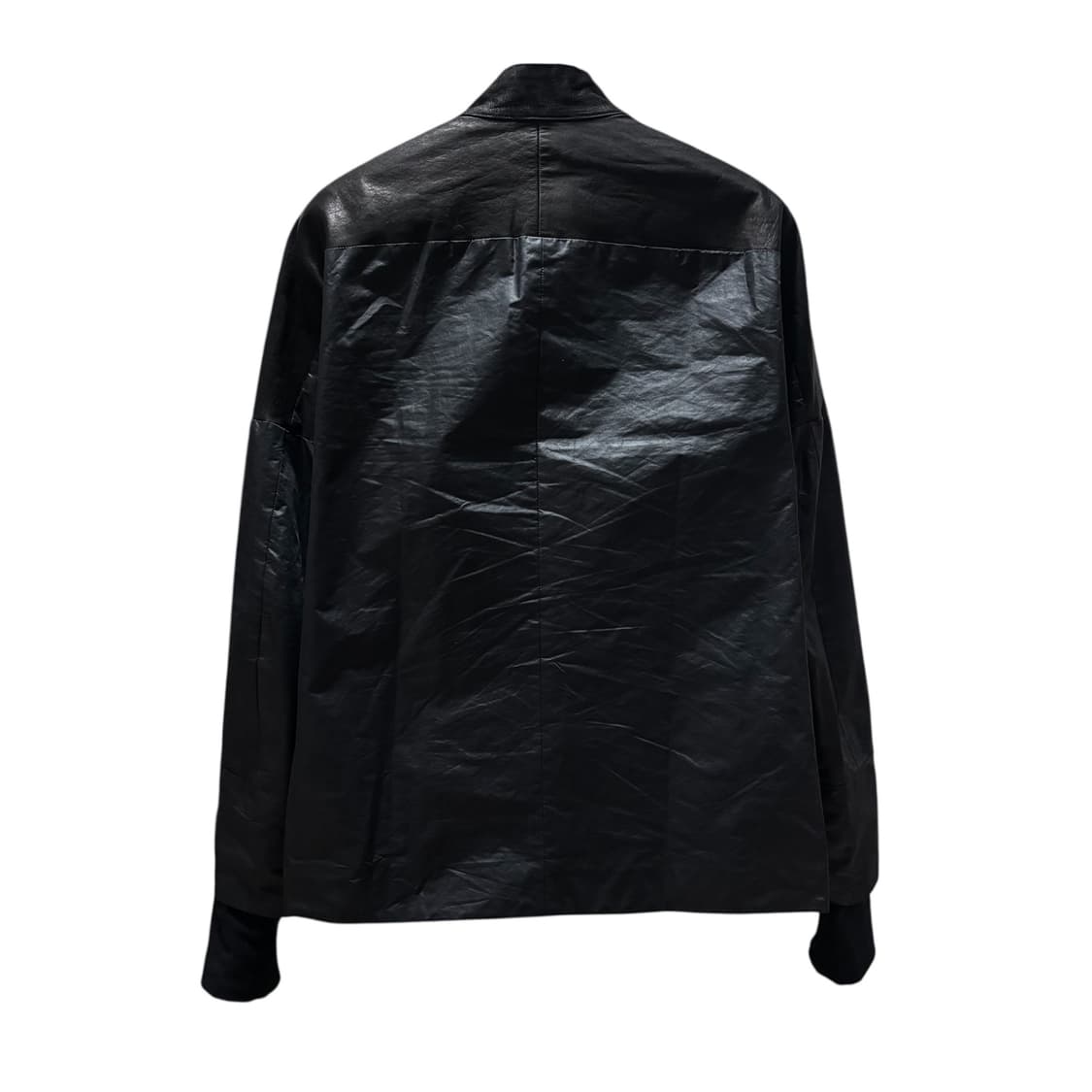 [3] 립 반 윙클 더블 지퍼 레더 혼합 원단 블루종 상품이미지5