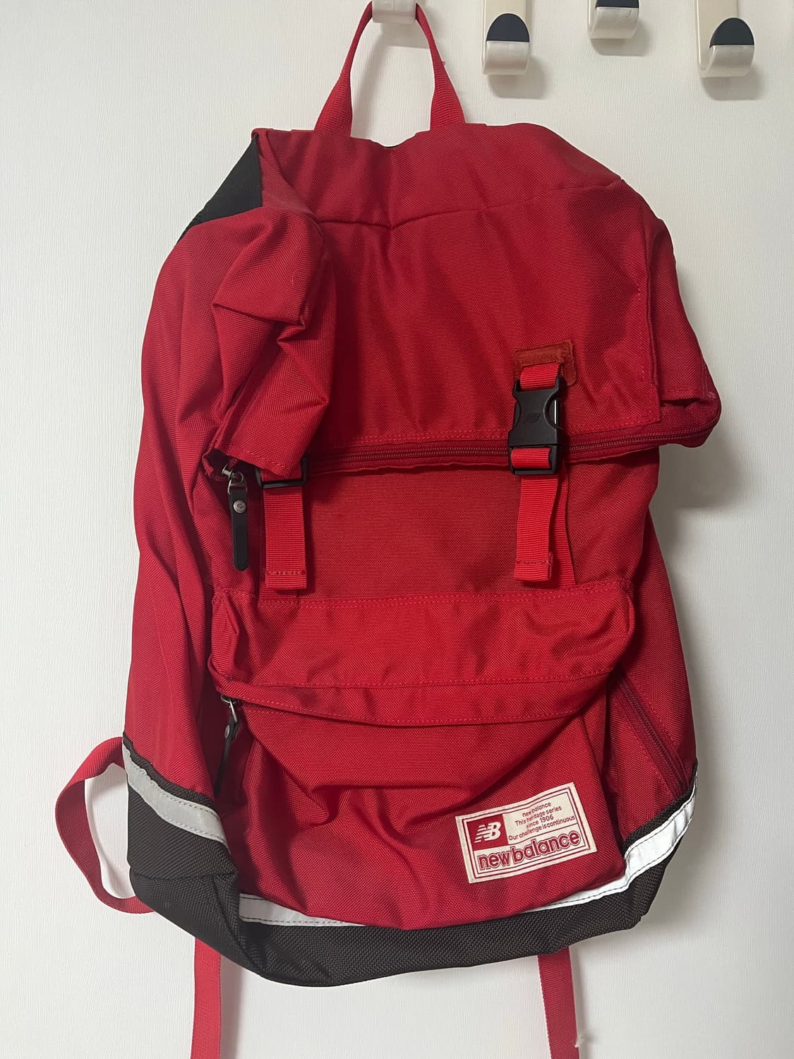 뉴발란스 백팩 레드 빨강 등산 빈티지 배낭 상품이미지1