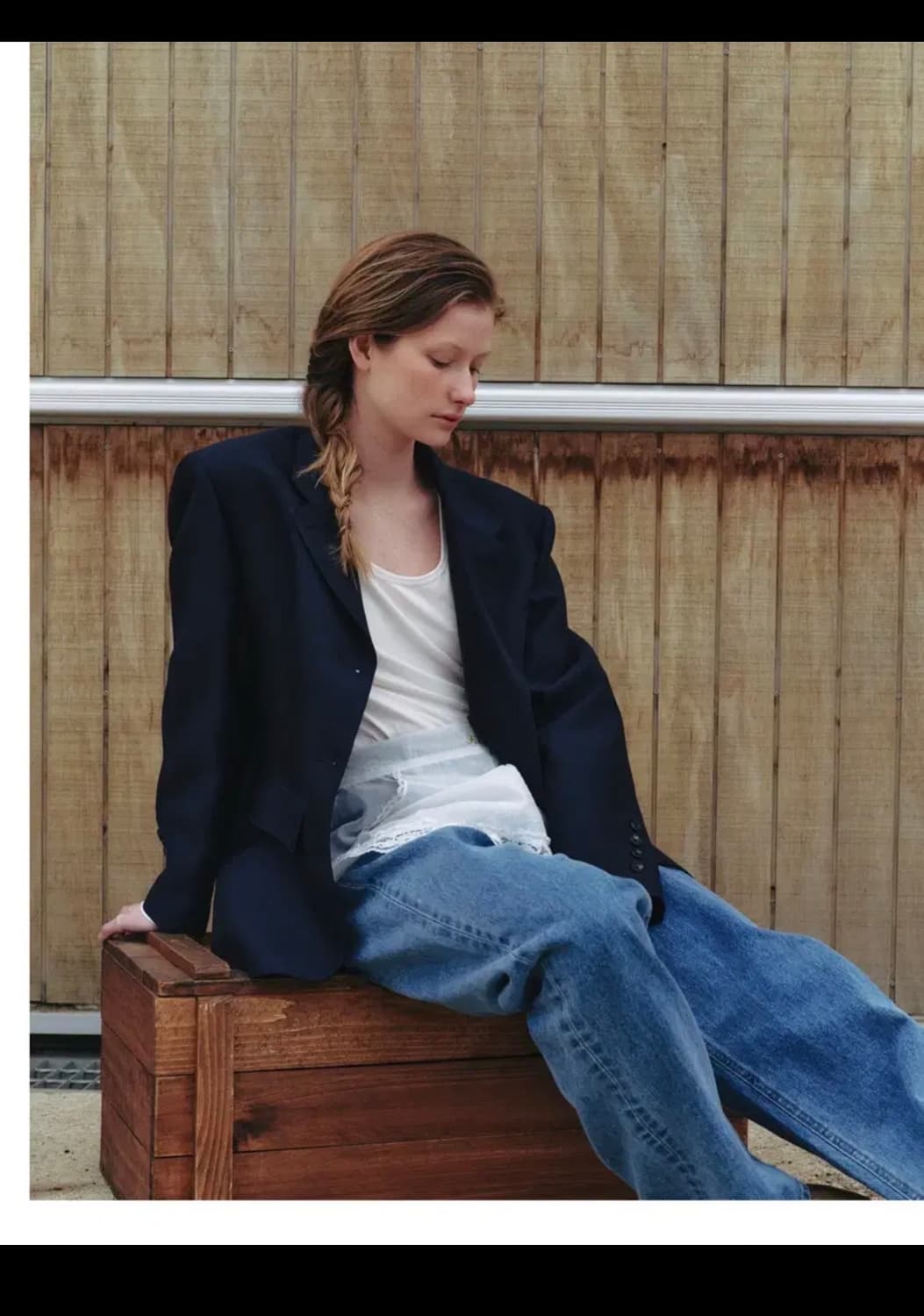 새상품)파르벵 울 실크 자켓M +울실크 팬츠 M 세트 상품이미지10