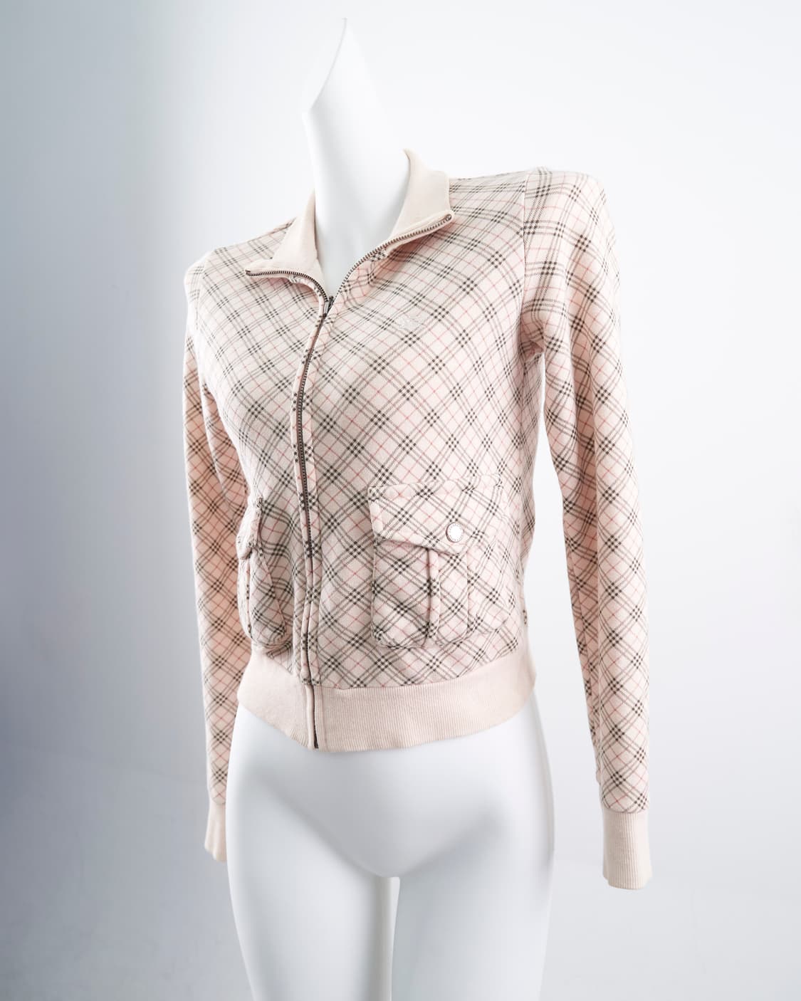 Burberry 블루라벨 핑크 노바체크 집업 상품이미지3