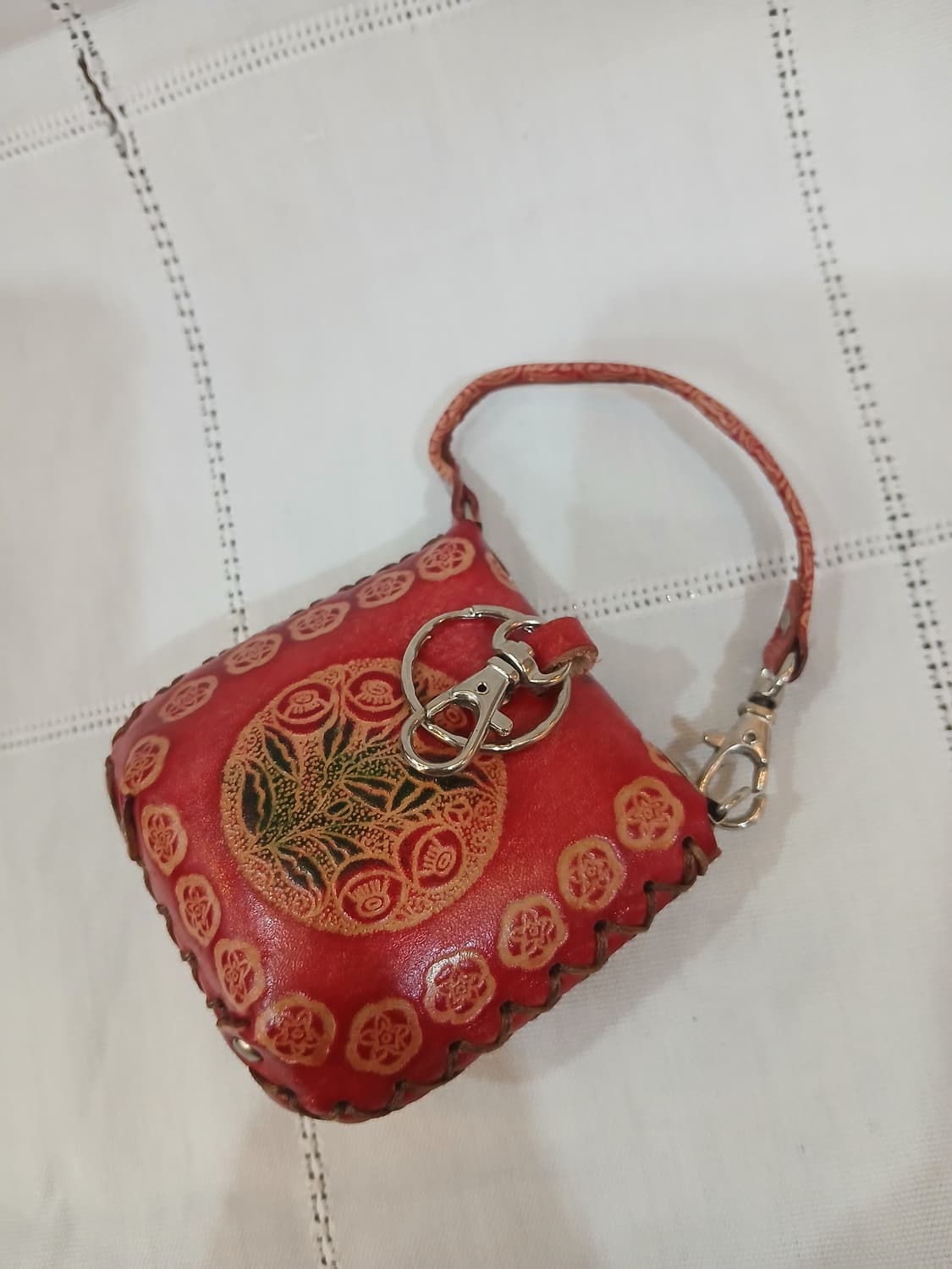 80년대 빈티지 핸드메이드 가죽 동전지갑 상품이미지2