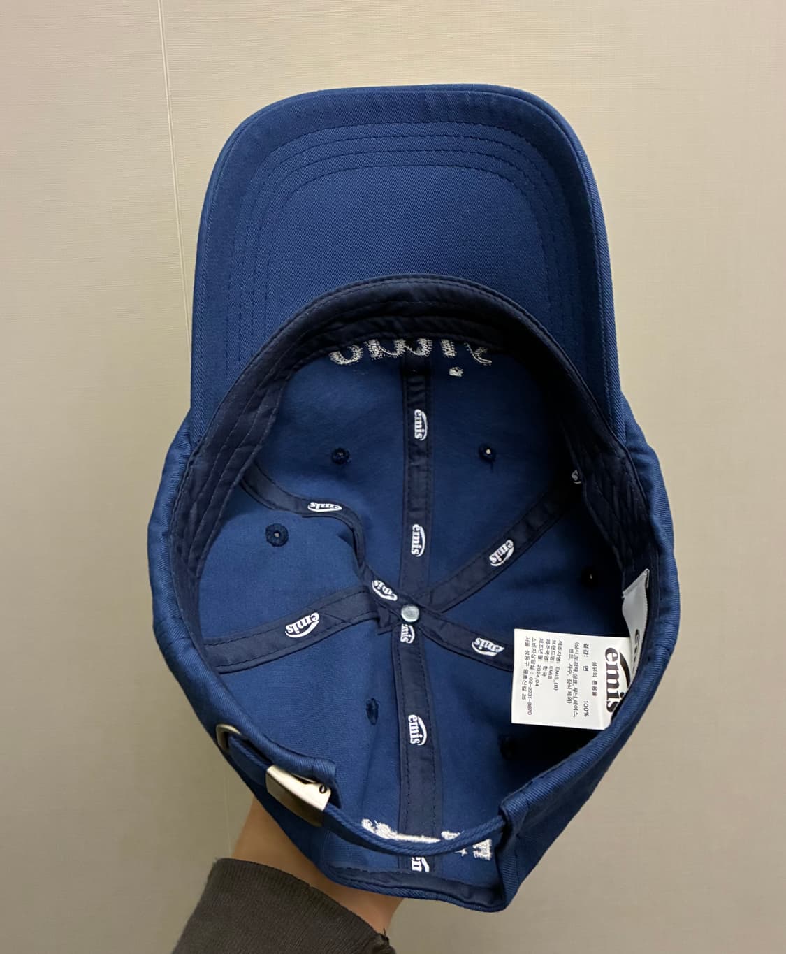 (F)emis 이미스 아플리케 자수 볼캡 모자 블루 상품이미지7