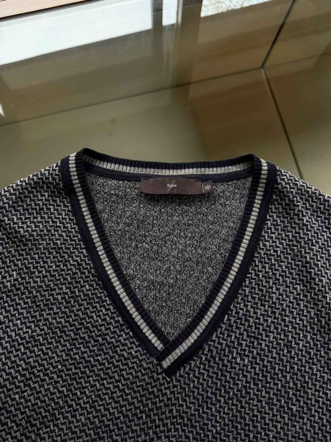 Z제냐 브이넥 니트 100 상품이미지6