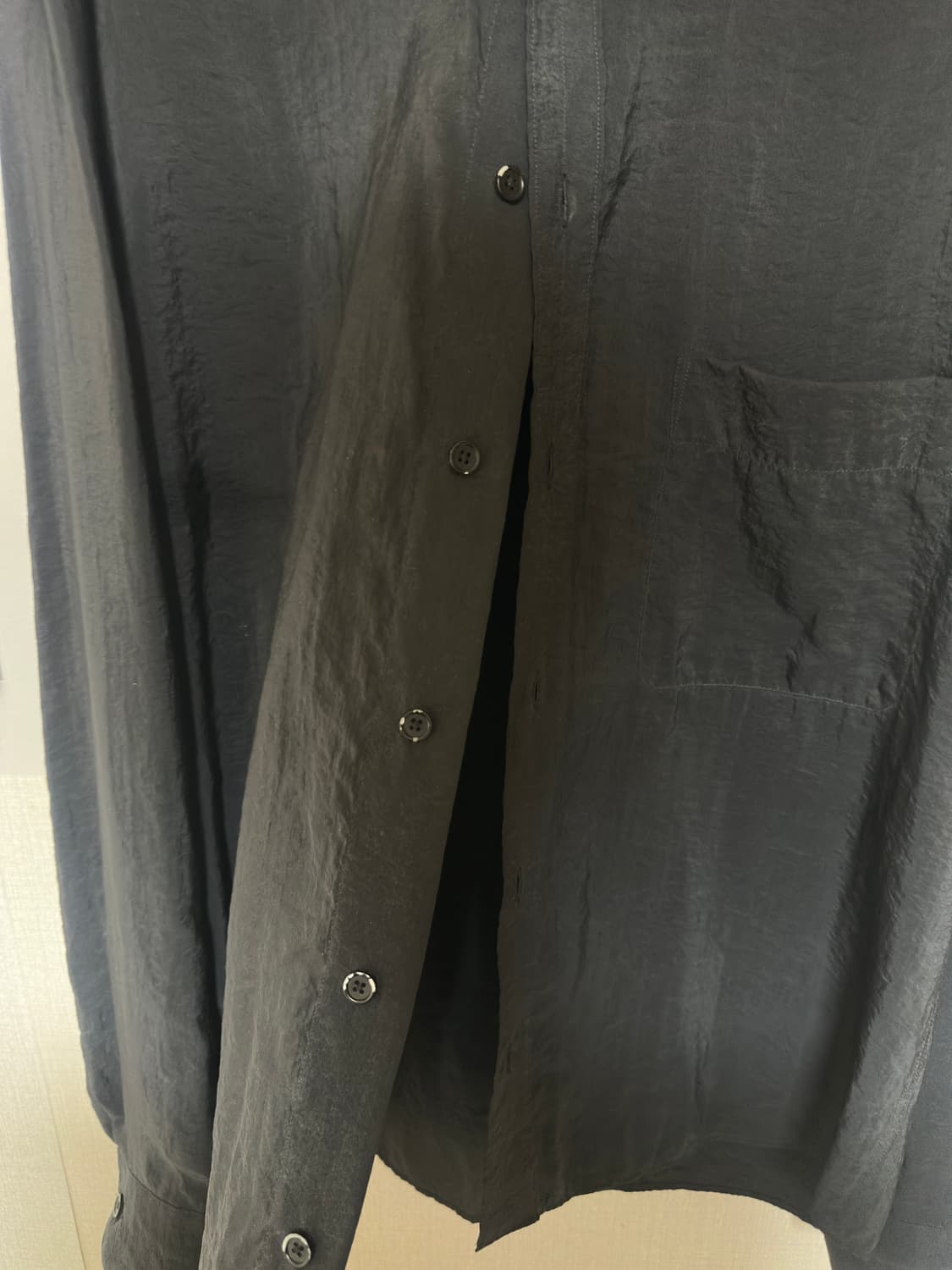 르메르 드라이실크 셔츠 블랙 48 상품이미지2