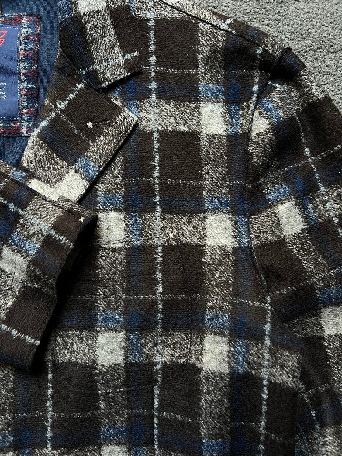 BOB Made in Italy 체크 자켓 XL 상품이미지2