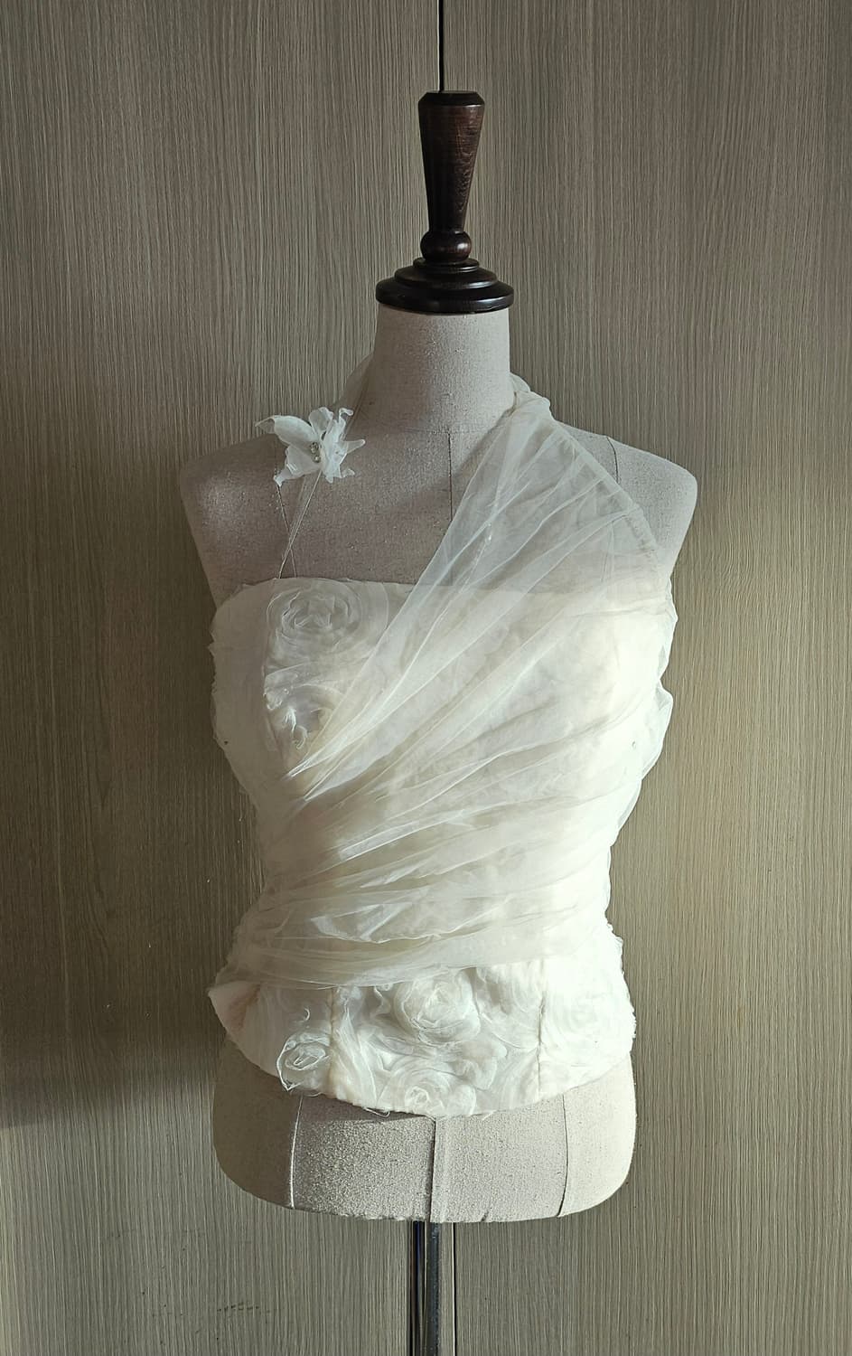 시스루 오간자 원숄더 미니드레스 M  55~마른66 정가 74,000원 상품이미지6