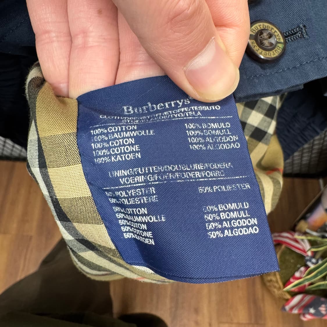 80s 버버리 블루종 자켓 전면 월계수 기사 로고 포인트 네이비 상품이미지7