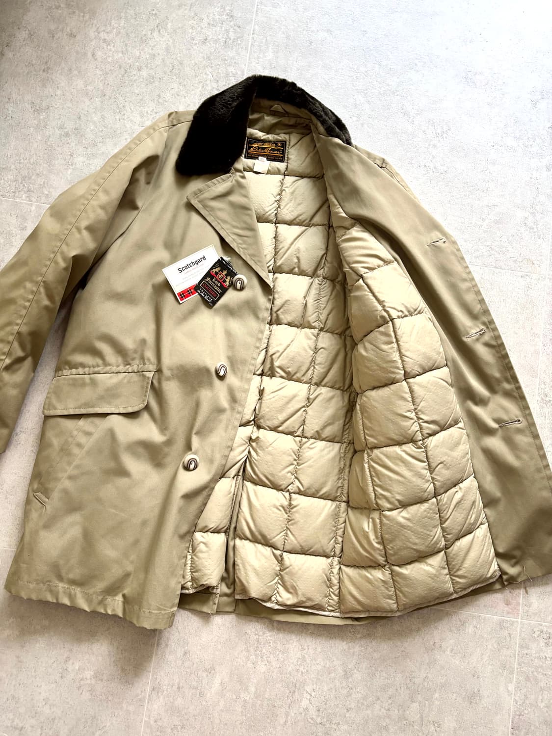 70's 에디 바우어 구스 다운 라이닝 카 코트 38 데드스탁 상품이미지7
