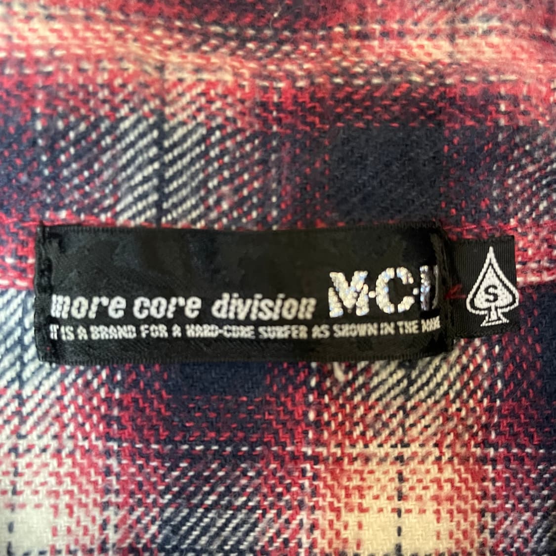 JPN 체크 레터링 자수 투포켓 웨스턴 플란넬 긴팔 셔츠 S 상품이미지4