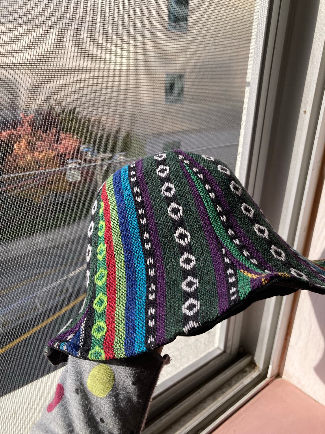 레인보우 자수 패턴 버킷햇 상품이미지3