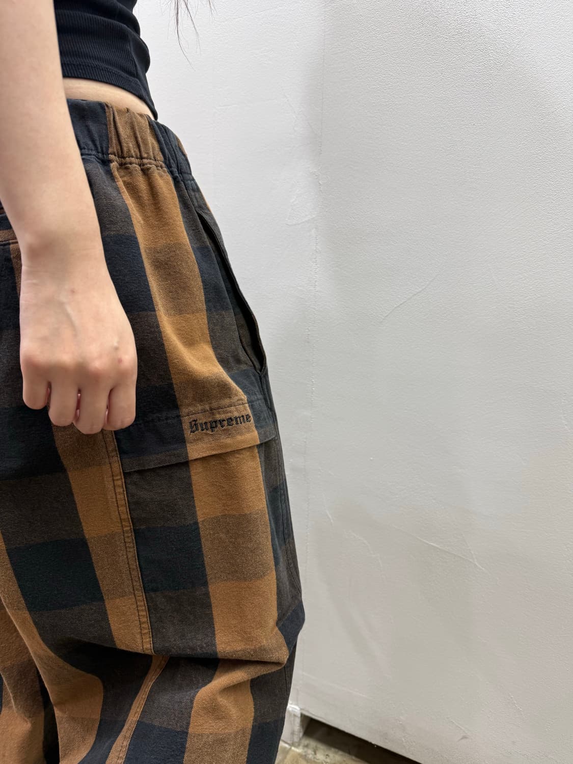 슈프림 밴딩 벨트 디테일 와이드 팬츠 상품이미지6