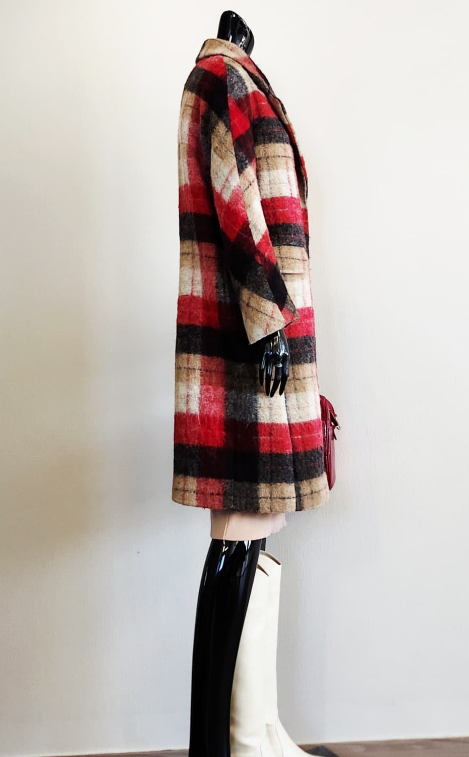 샤틴 레드 체크코트  상품이미지3