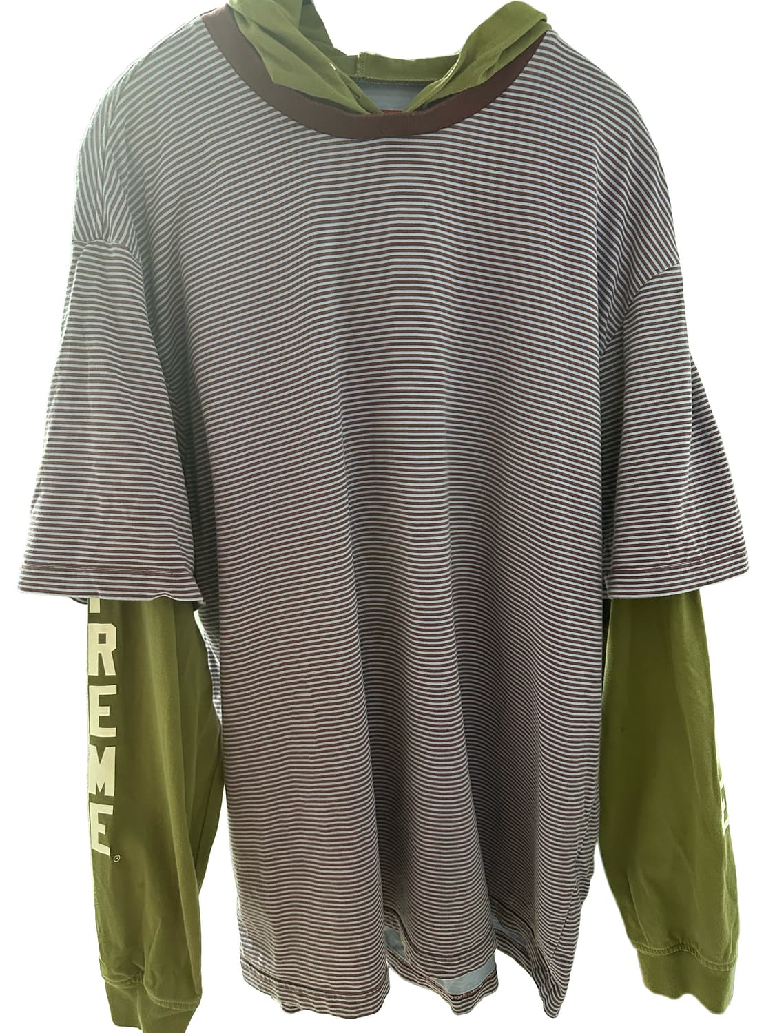 슈프림 레이어드 후드 롱슬리브 XL 상품이미지1