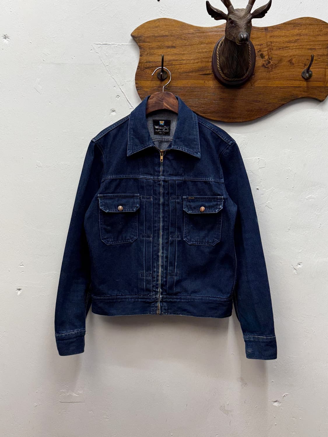 90s Wrangler Indigo Denim Trucker Jacket 상품이미지1