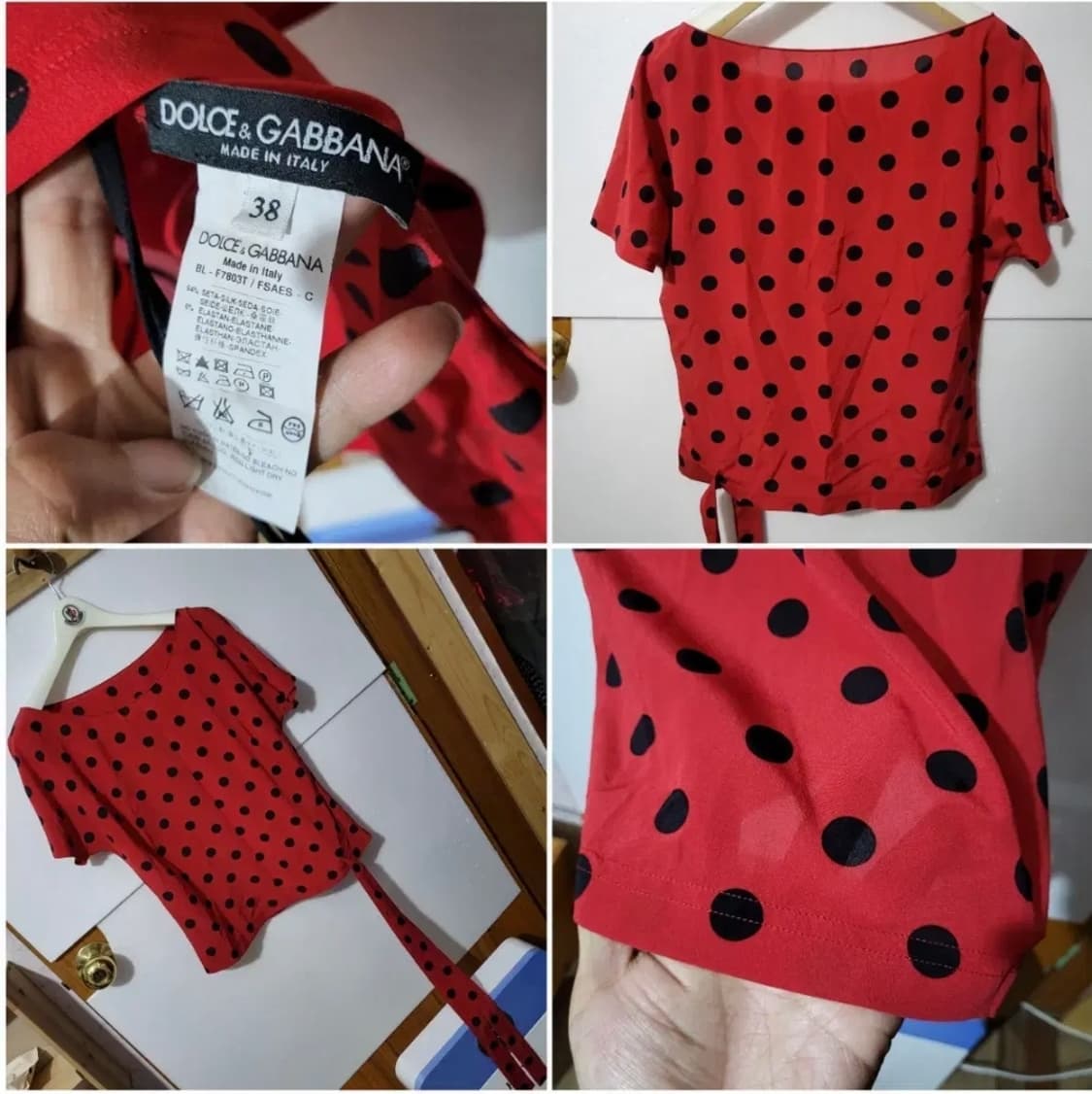 494 ) 돌체앤가바나 38 xs~55 여름 블라우스 반팔 원피스 상품이미지4