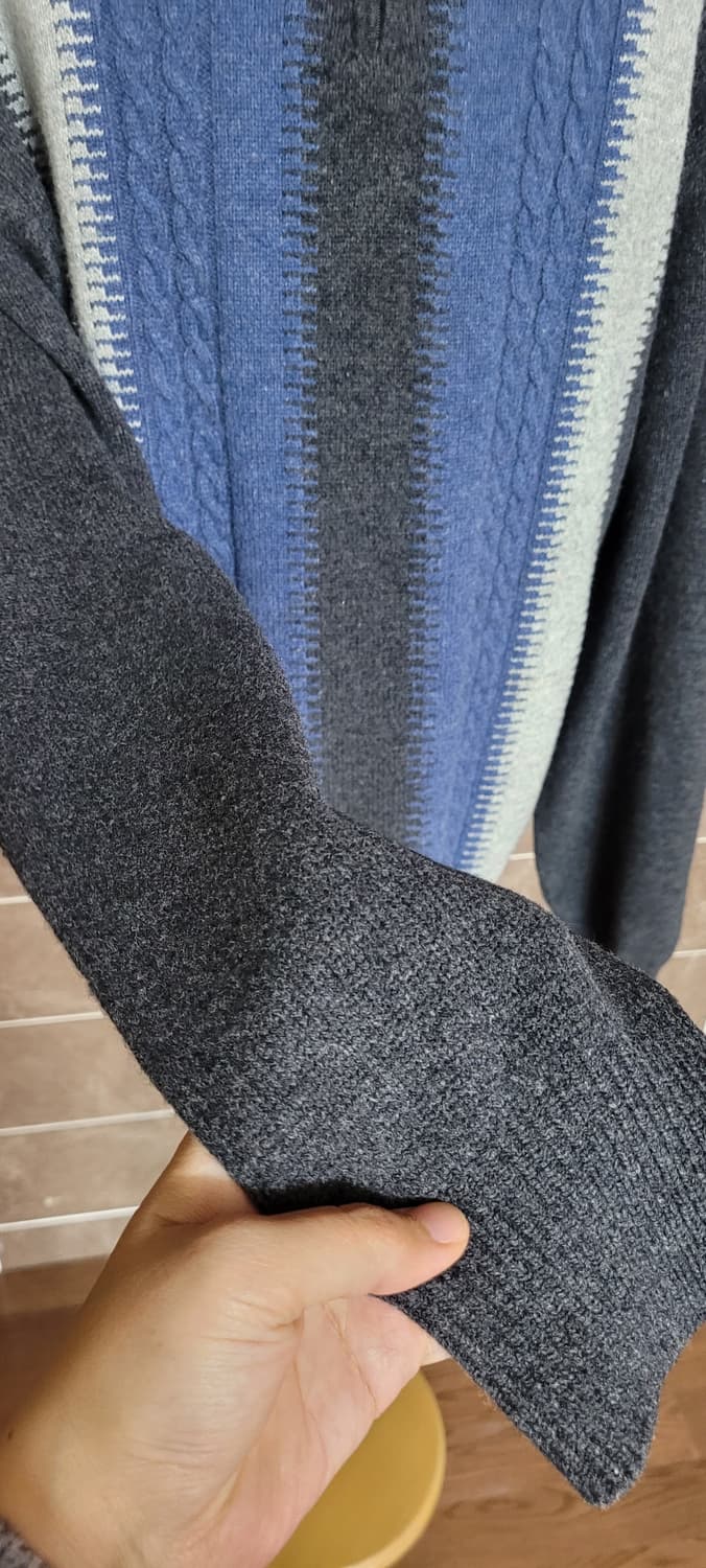 (남성105~110사이즈) 로가티스 반집업니트(모100%) 상품이미지4