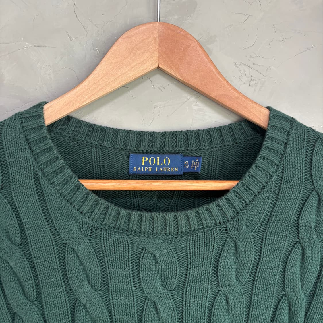 폴로 랄프로렌 꽈배기 니트 그린 상품이미지3