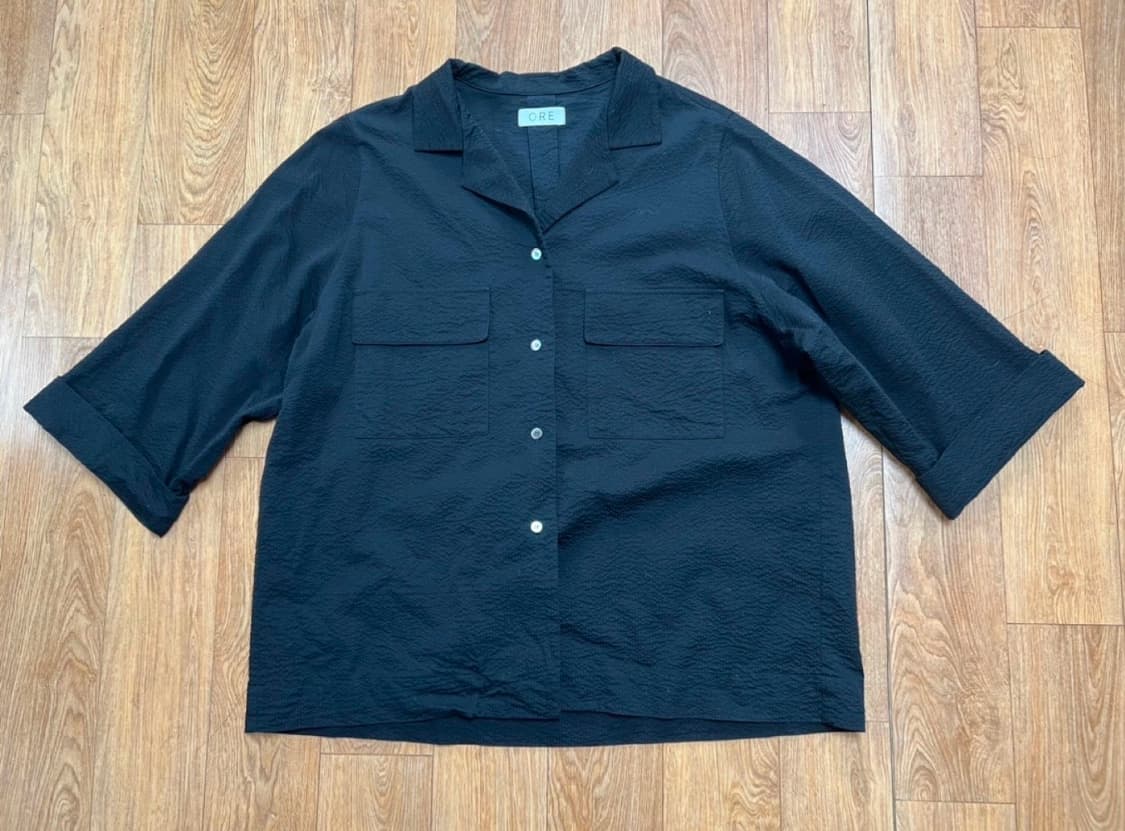 오어ORE 블랙 반팔 자켓 상품이미지2