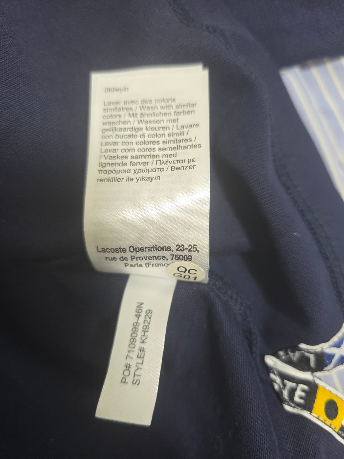 라코스테 Lacoste 세일링 기어 긴팔 폴로 셔츠 네이비 XS (유니섹 상품이미지7
