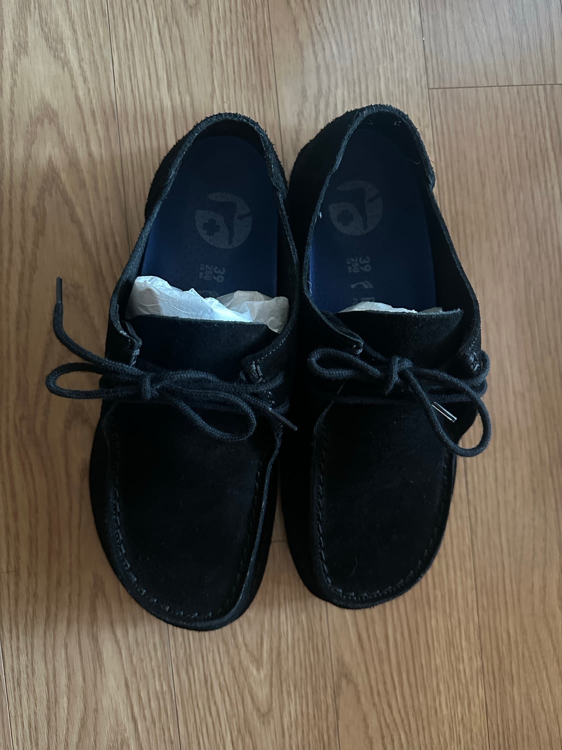 버켄스탁 우티 레이스 스웨이드 블랙 250 narrow 상품이미지1