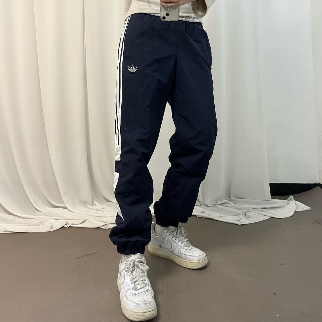 Adidas Navy Firebird Nylon Woven Pants  상품이미지1