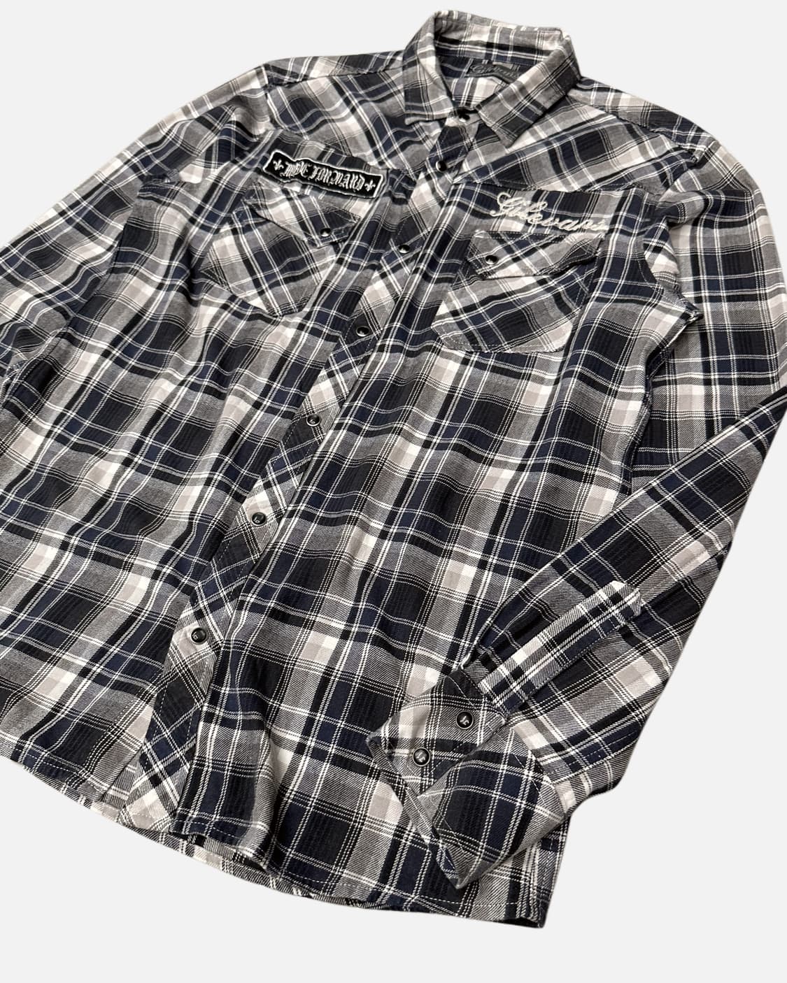 GILEVANS patch logo western shirt 상품이미지3