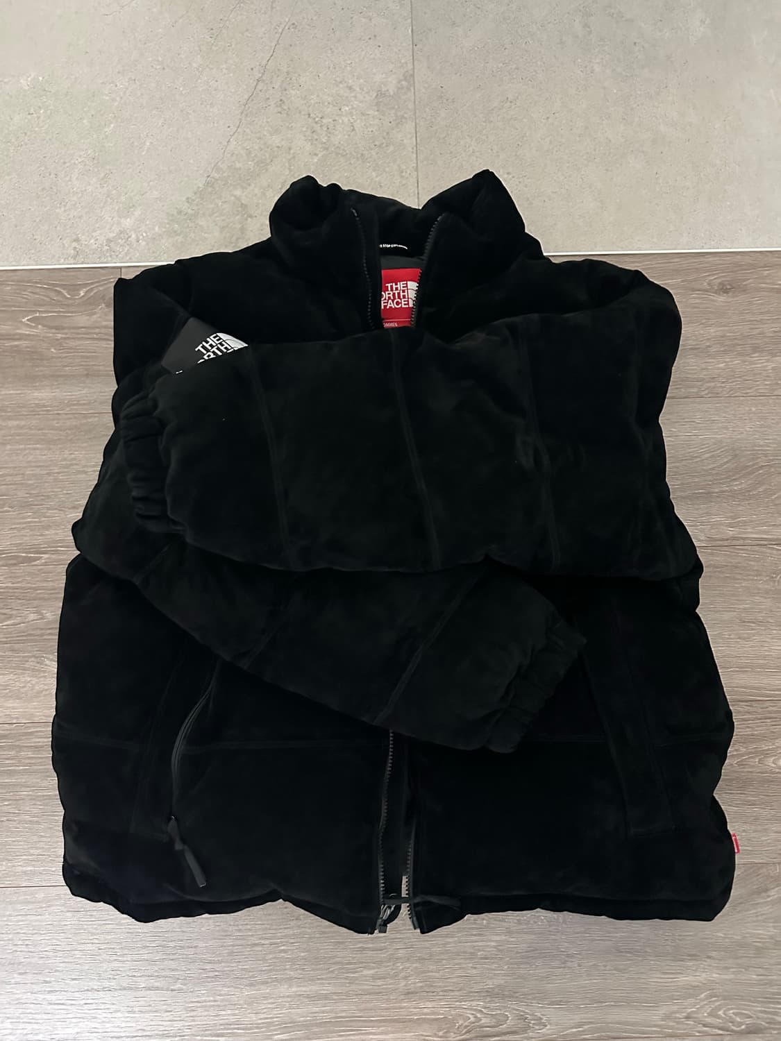 [XL] 슈프림 노스페이스 스웨이드 눕시 블랙 상품이미지1