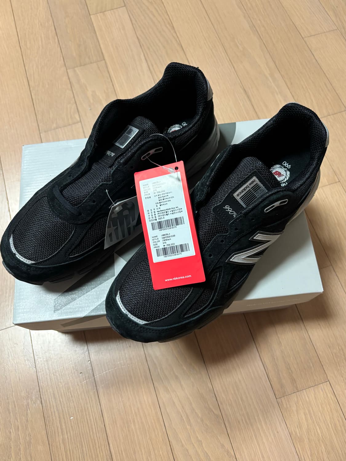 뉴발란스 990v4 메이드 인 USA 블랙 실버 275 새상품 상품이미지2