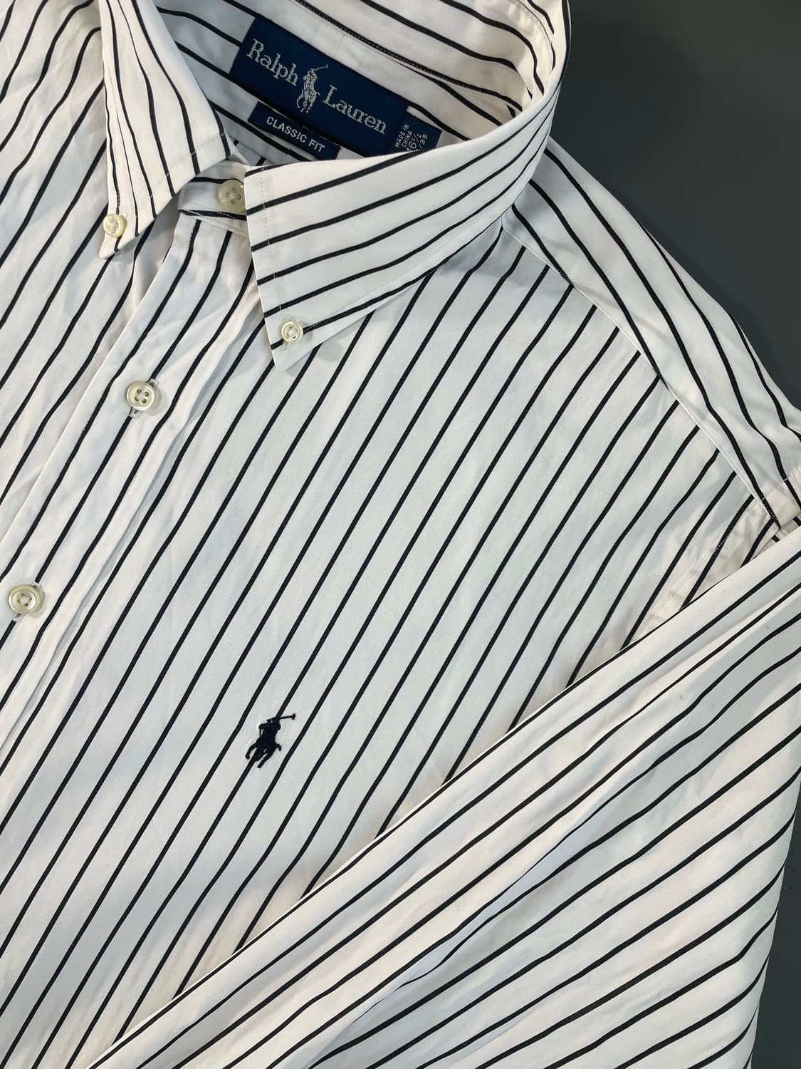[XL] 폴로 랄프로렌 코튼 스트라이프 셔츠 클래식핏 상품이미지4