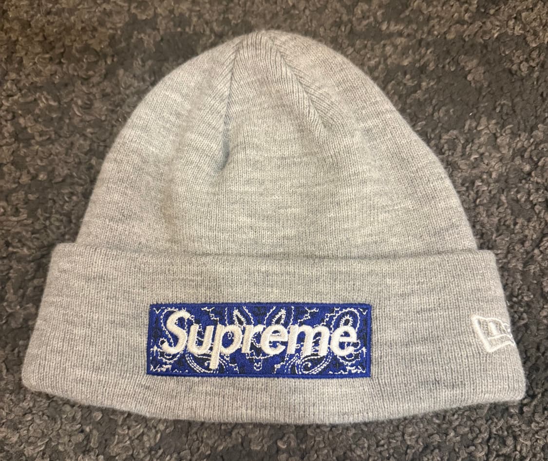 19FW슈프림 박스로고 비니 헤더 그레이 상품이미지1