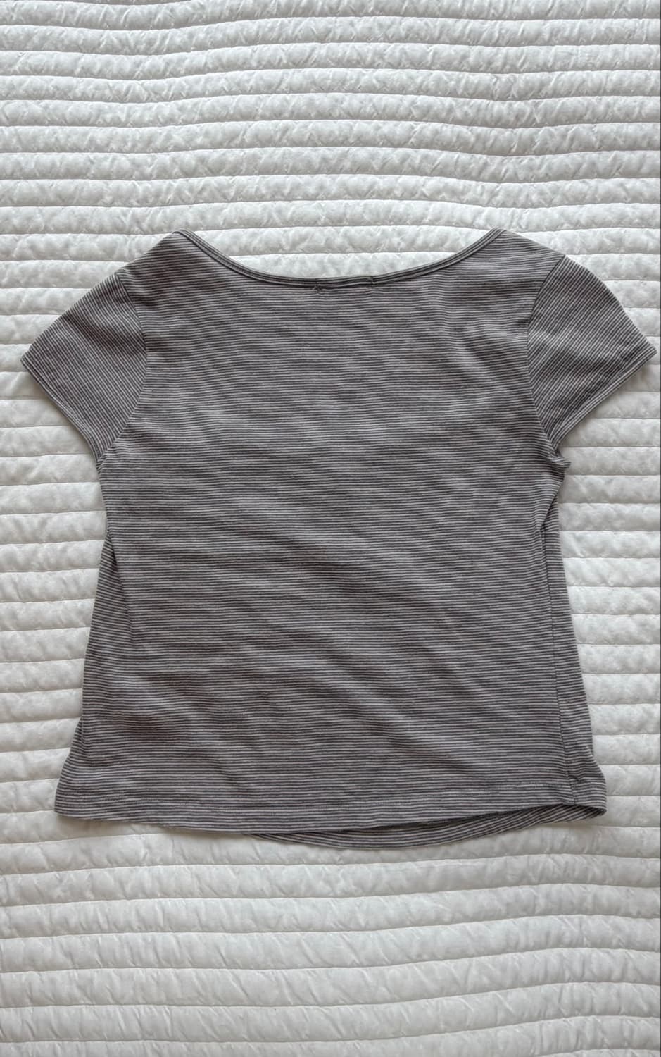 BUTTON LEAF SQUARE T-SHIRT CANDY STRIPE 상품이미지3