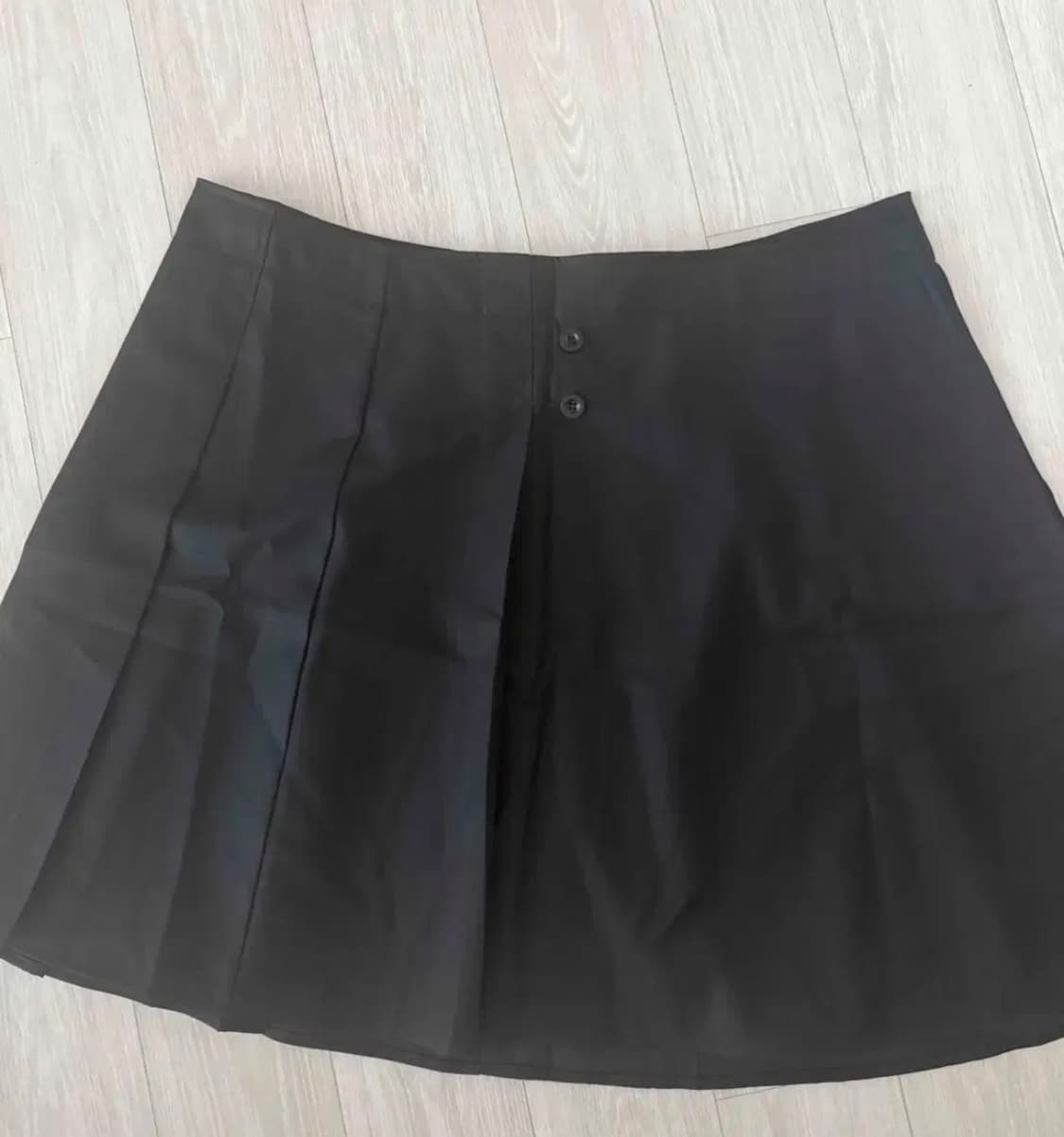 블랙업 플리츠 랩 미디스커트 L사이즈 상품이미지2