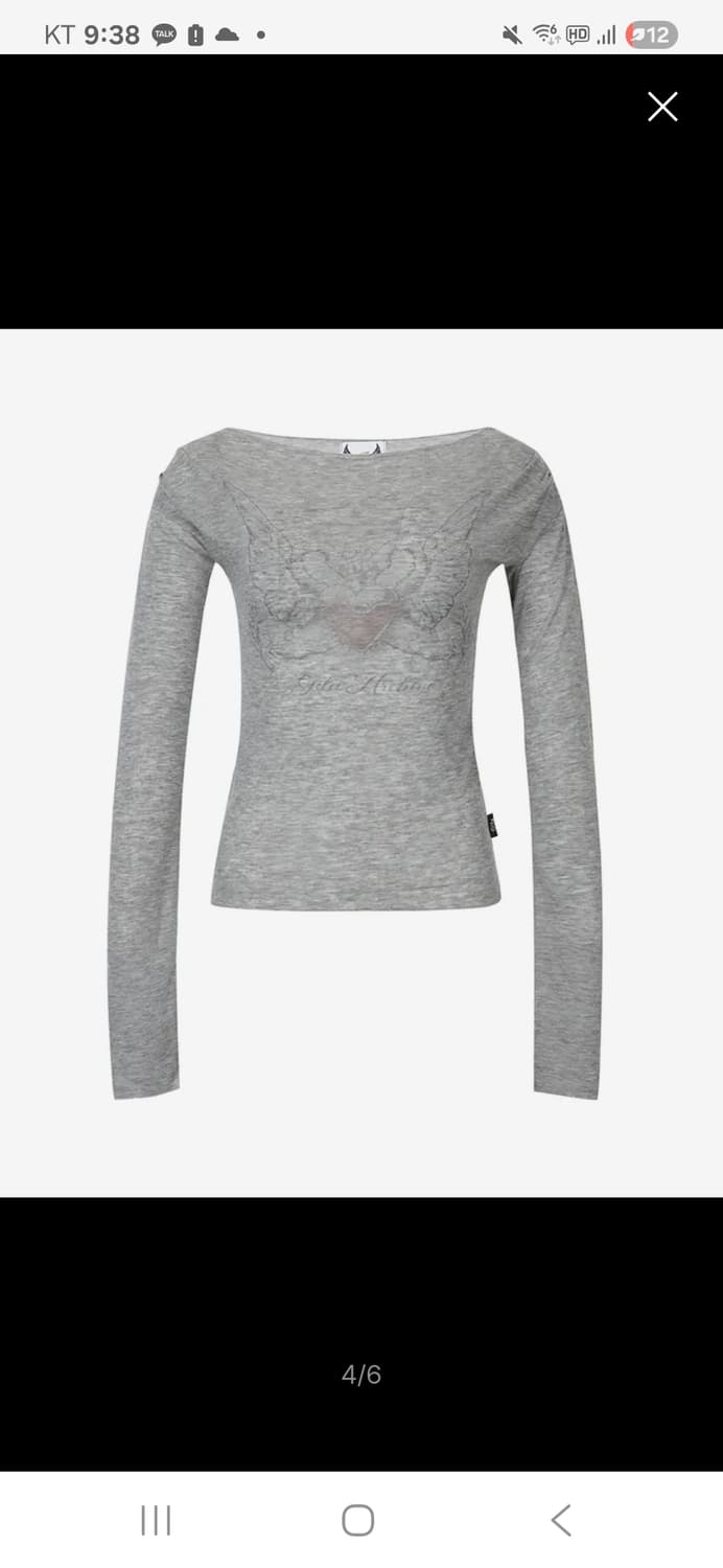 HEART WING SHEER LONG SLEEVE_GREY 상품이미지4