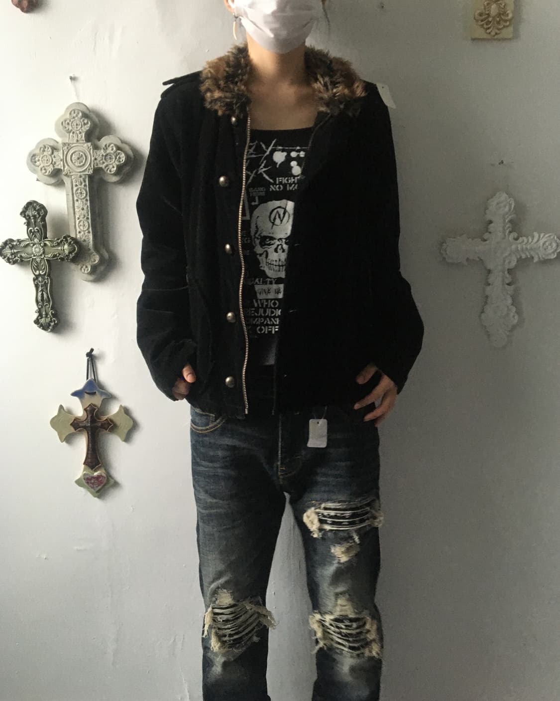 Fur collar point jacket 상품이미지7