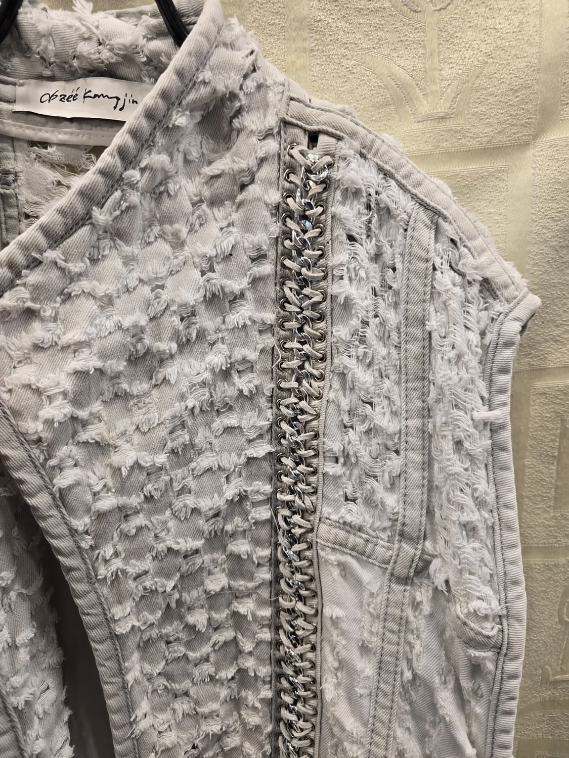 오브제 Oblee  데미지 데님조끼 프리사이즈 상품이미지3