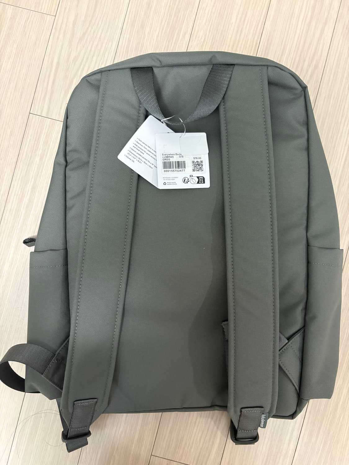 룰루레몬 에브리웨어 백팩 22L 카키그레이 택달린새상품 상품이미지5