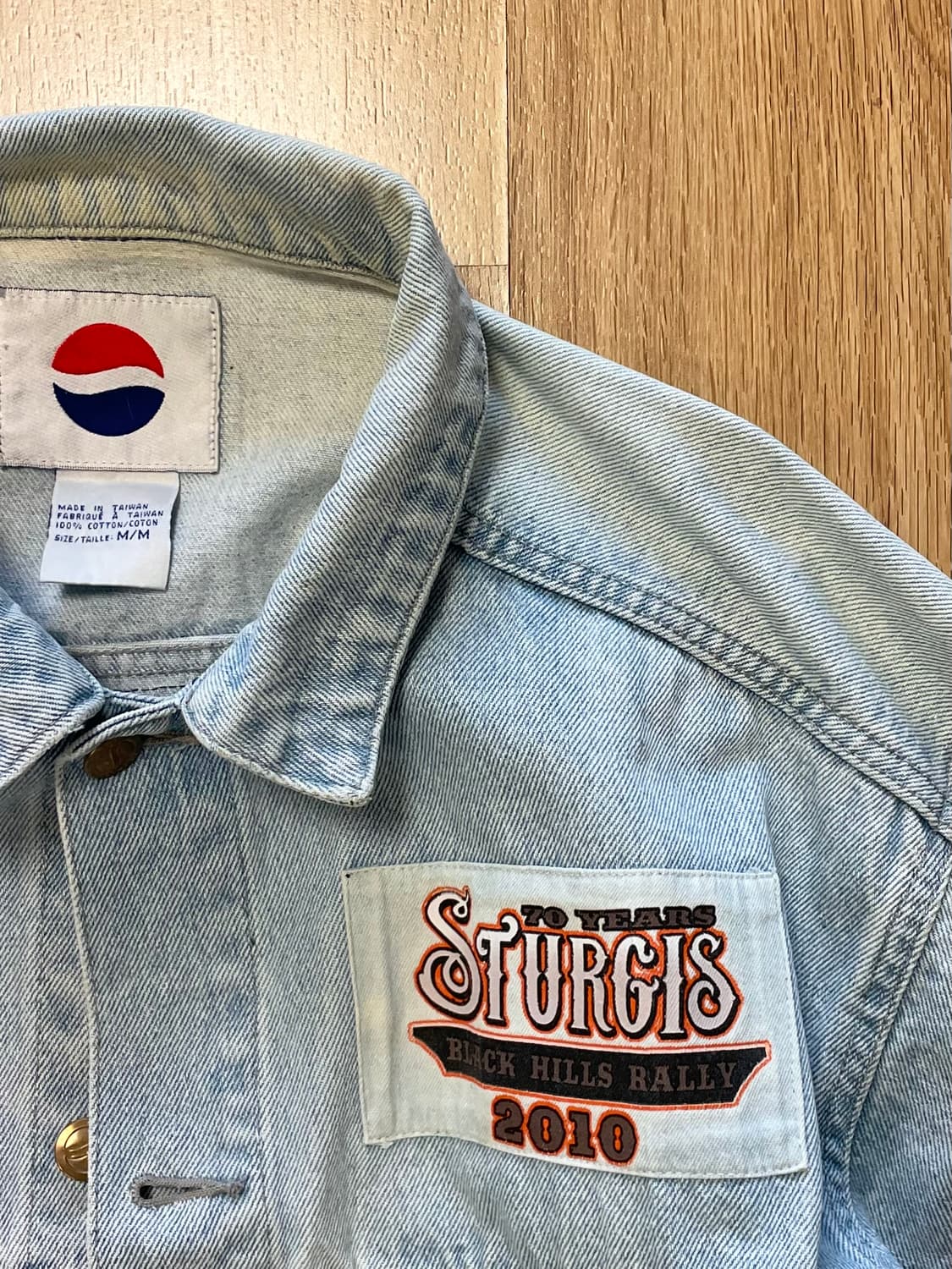 택포) 펩시 X 스터지스 모터사이클랠리 70주년 빈티지 데님 트러커 자켓 상품이미지2