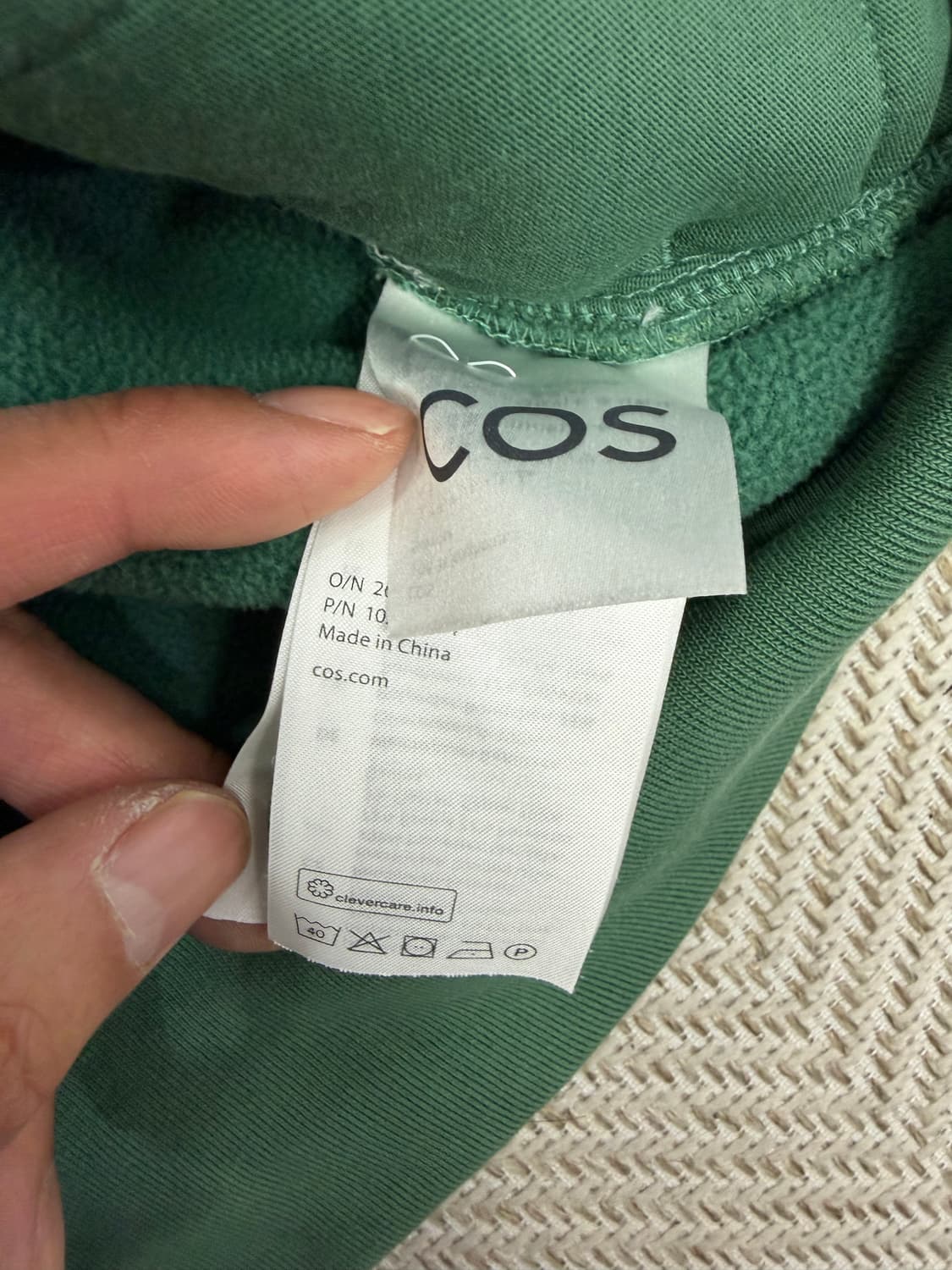 정품) COS 코스 남성 오버핏 후리스 가디건 S 상품이미지6