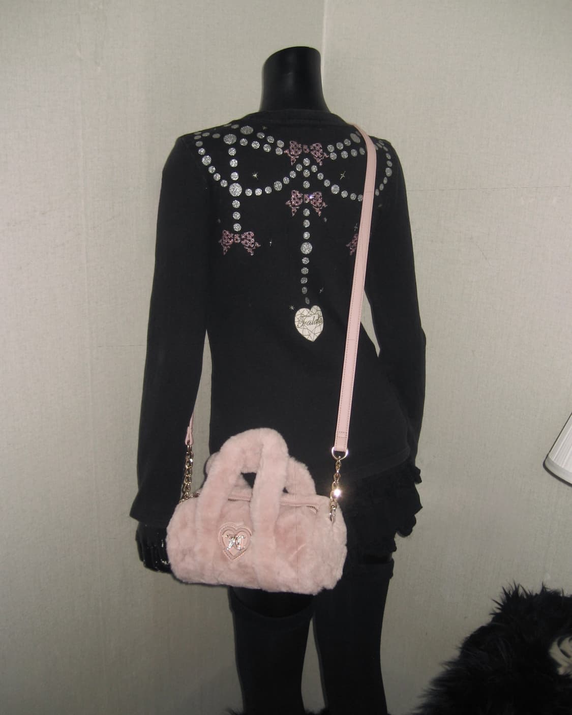 쥬시꾸뛰르 핑크 퍼 크로스백 가방 상품이미지6