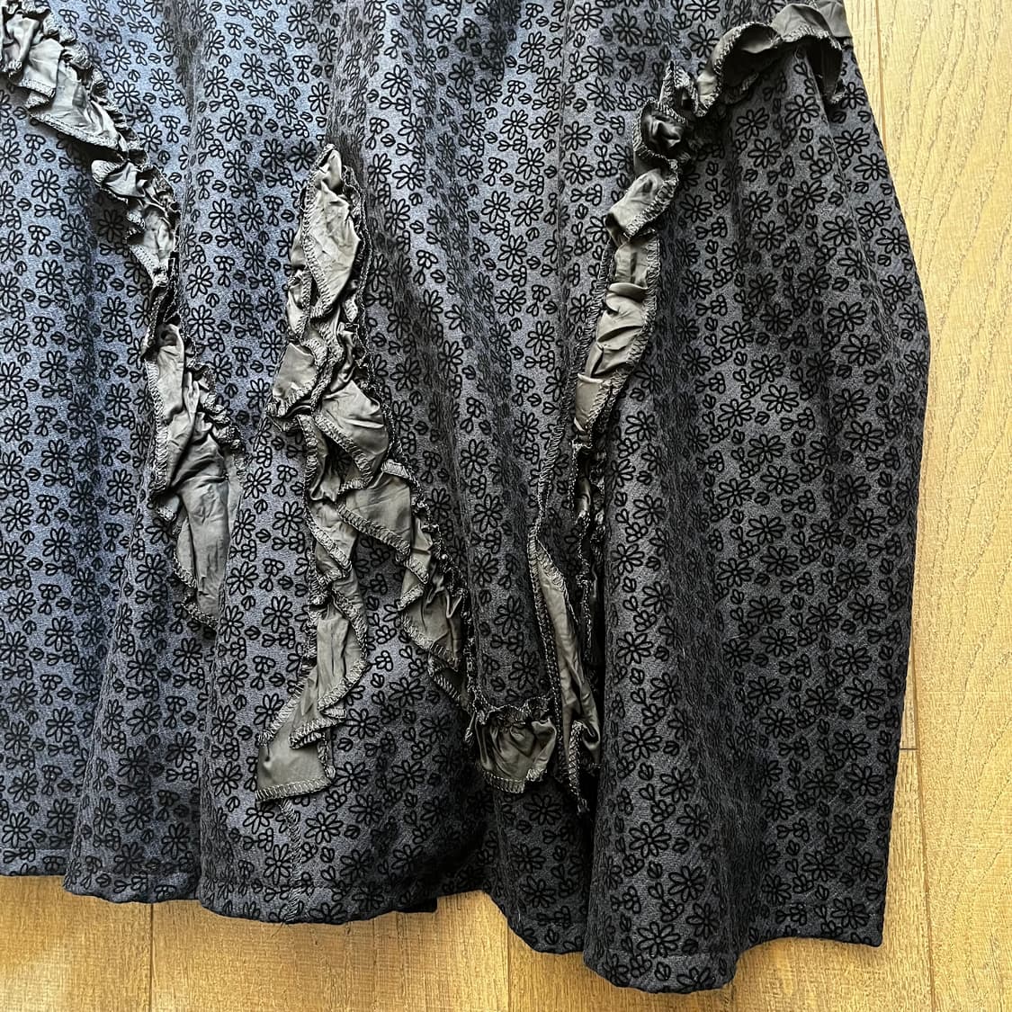 Floral Pattern Lace Flare Skirt 상품이미지10