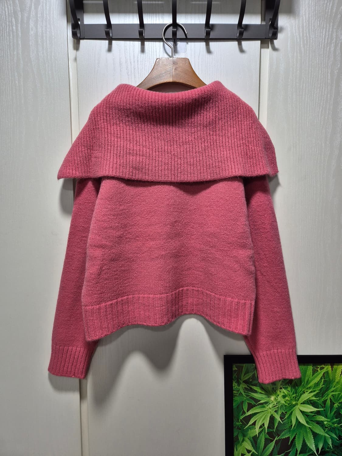 빈티지 핑크 집업 봄 니트 가디건 상품이미지10