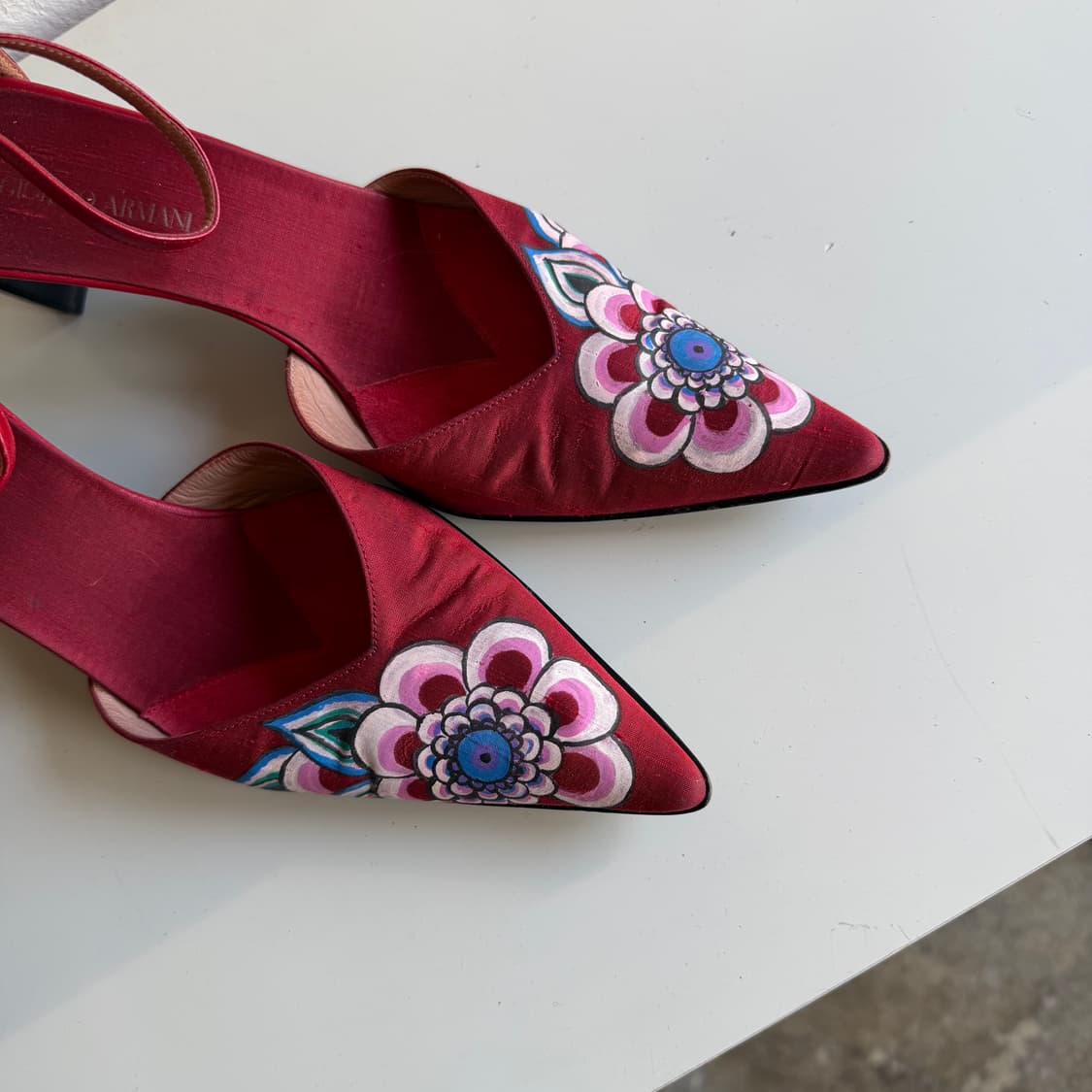 조르지오 알마니 플라워패턴 키튼 힐 상품이미지2