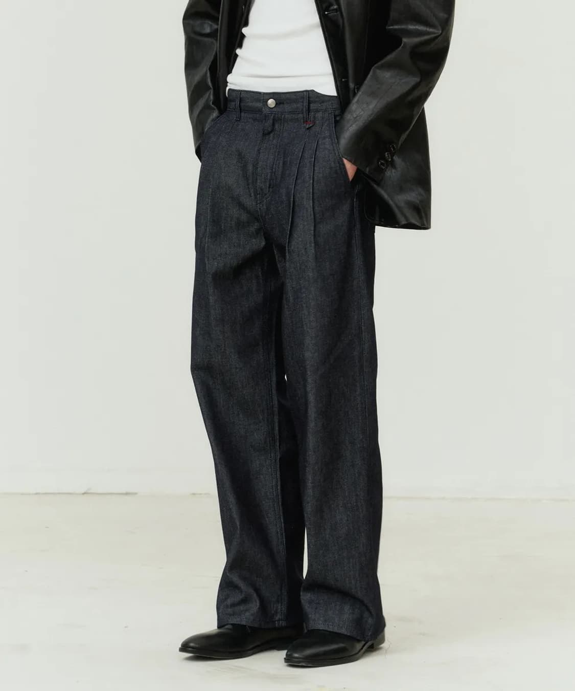 포트너스 와이드데님 흑청바지 M사이즈  상품이미지4