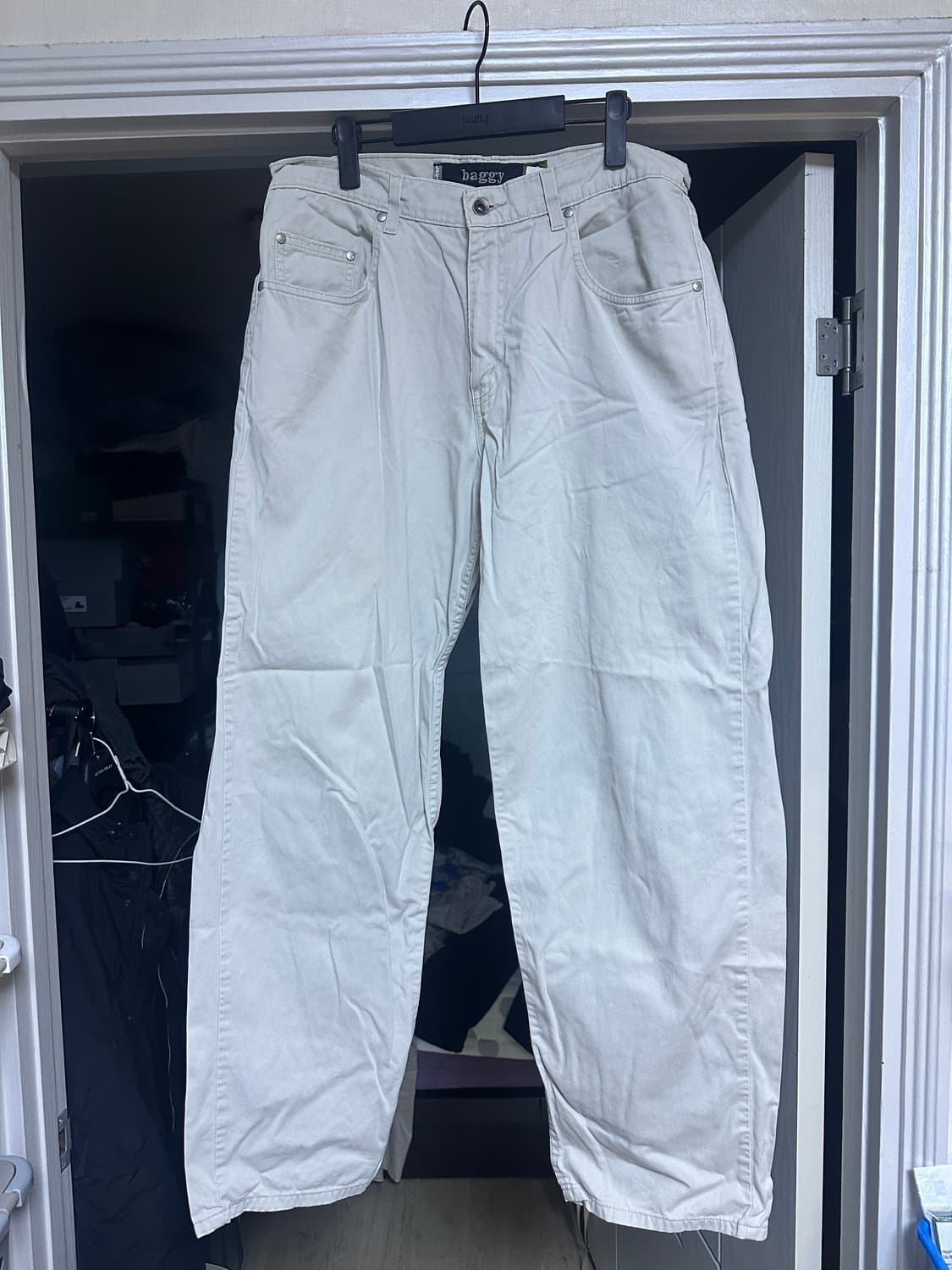 [34X32] 90s 빈티지 리바이스 실버탭 배기 코튼 팬츠 상품이미지1