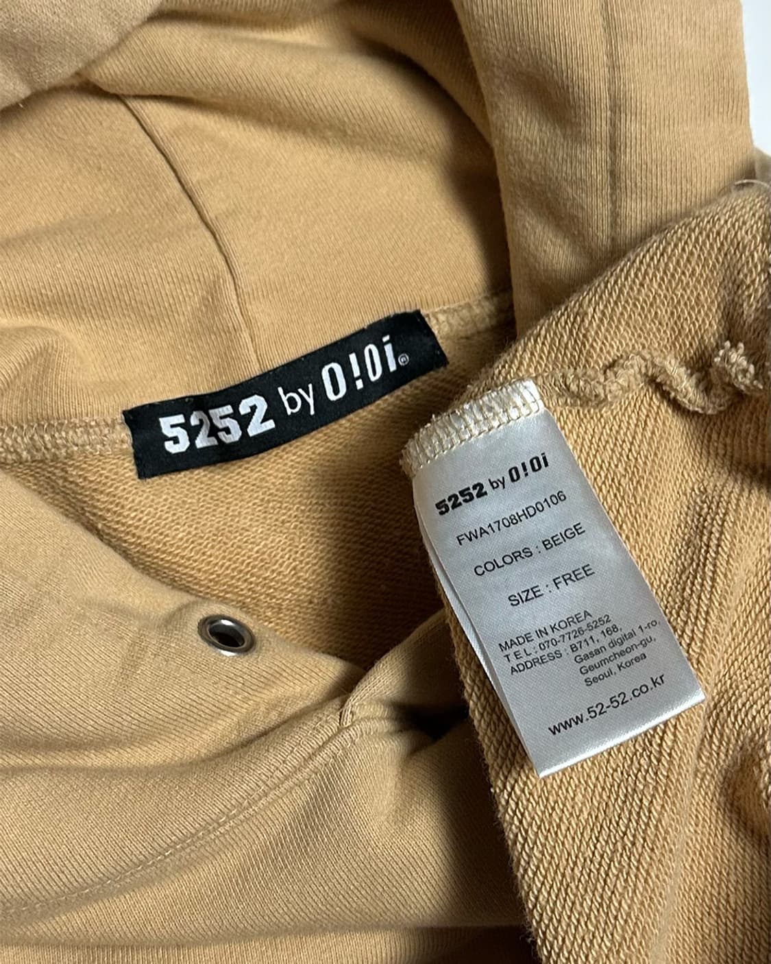 OIOI 로고 후드티 상품이미지4