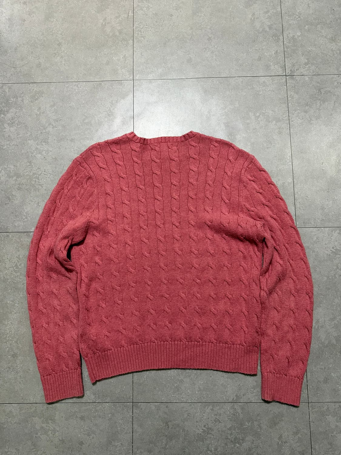  랄프로렌 폴로 파스텔  핑크  빈티지 케이블 니트  100size  상품이미지8